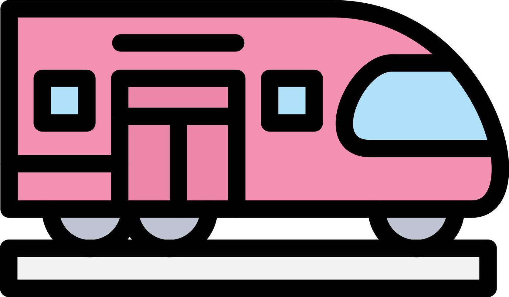 ilustración de diseño de icono de vector de tren