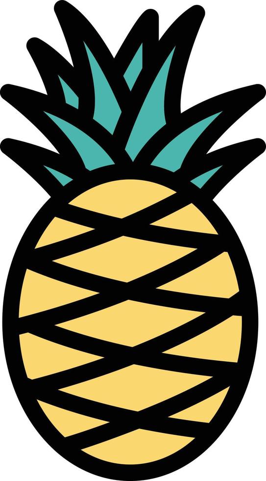 ilustración de diseño de icono de vector de piña