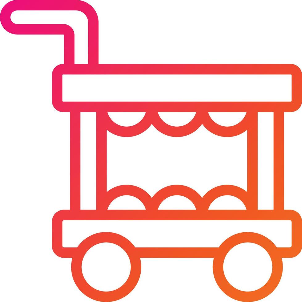 Food trolley Vector Icon Design Illustration
