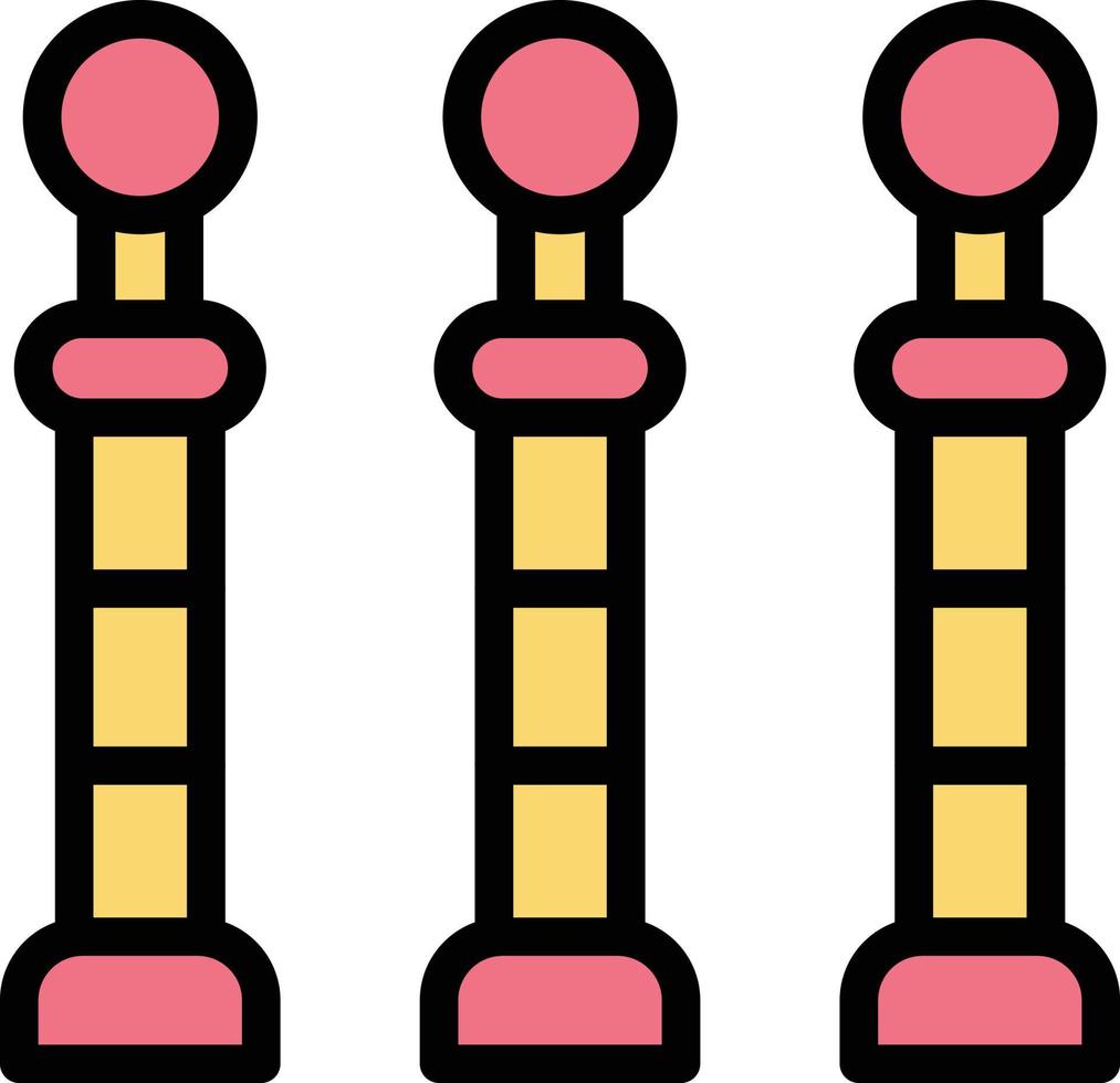 Ilustración de diseño de icono de vector de bolardos