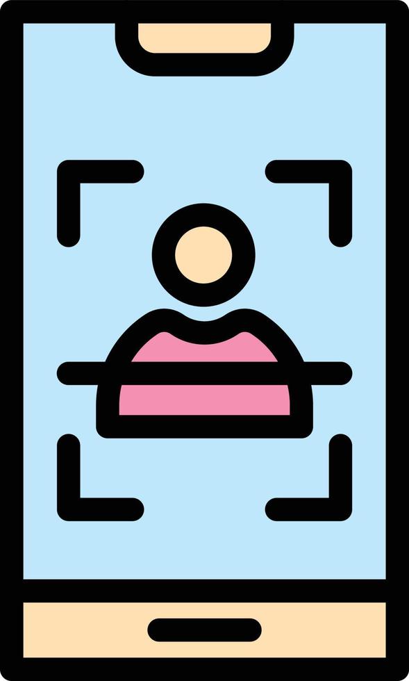 Face Scan Vector Icon Design Illustration