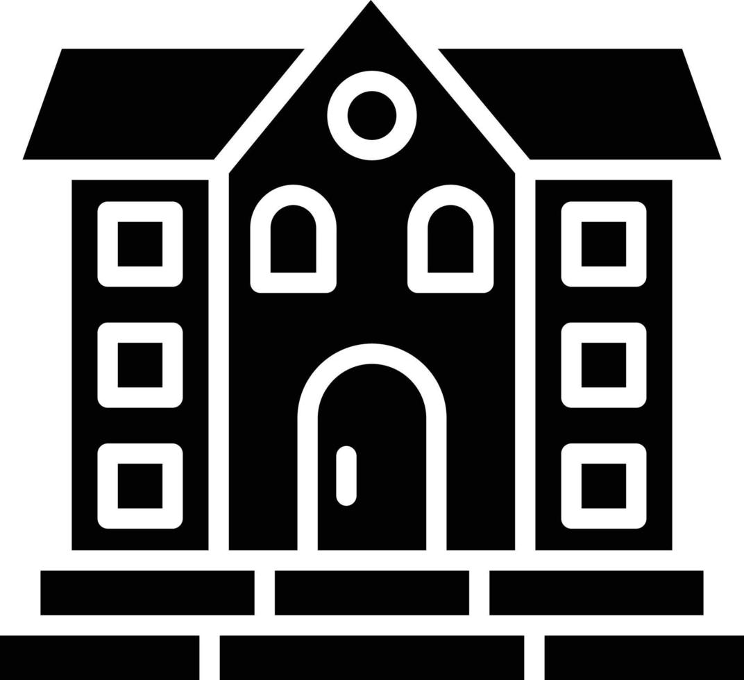 Mansion Vector Icon Design Illustration