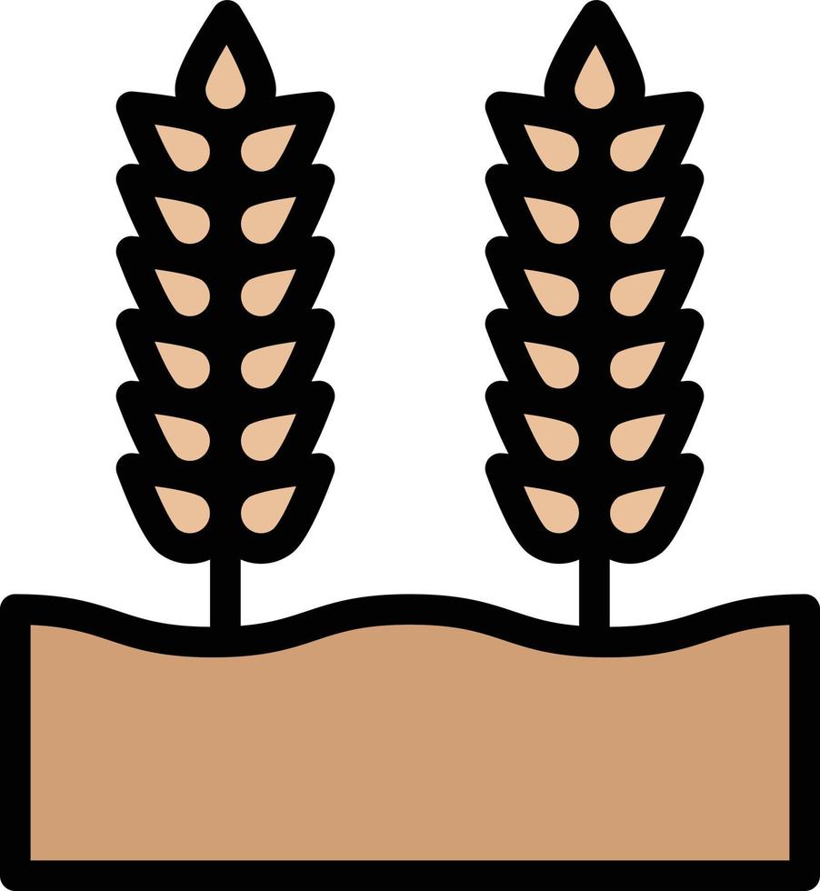 Ilustración de diseño de icono de vector de grano de trigo