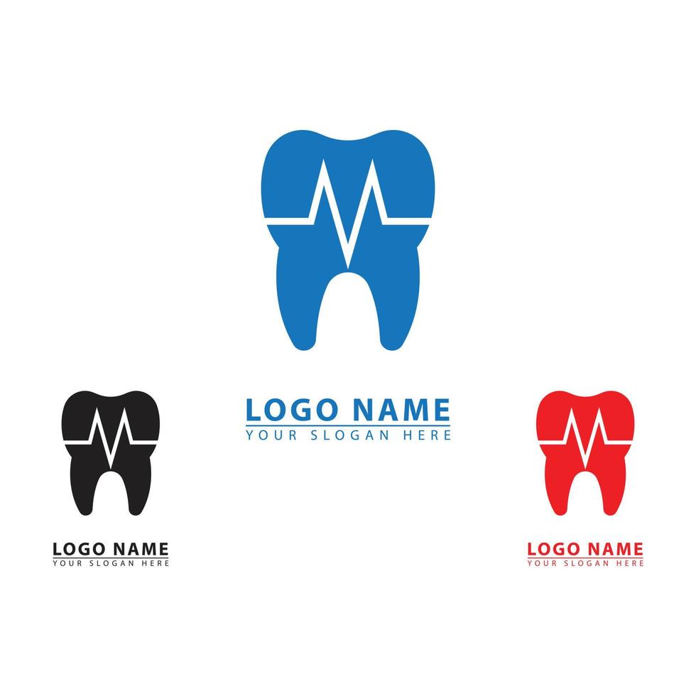 dental salud y legumbres vector logo icono.