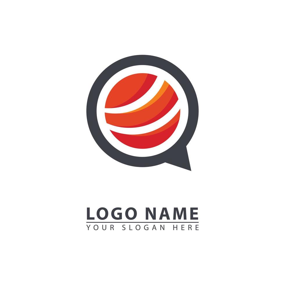 sushi and chat combination logo icon vector. vector