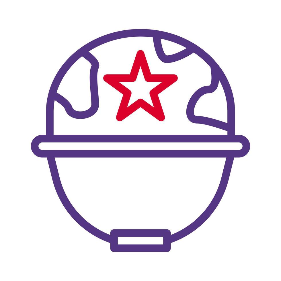 helmet icon duocolor style red purple colour military illustration vector army element and symbol perfect.