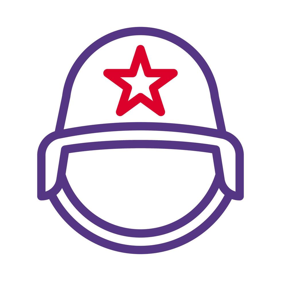 helmet icon duocolor style red purple colour military illustration vector army element and symbol perfect.