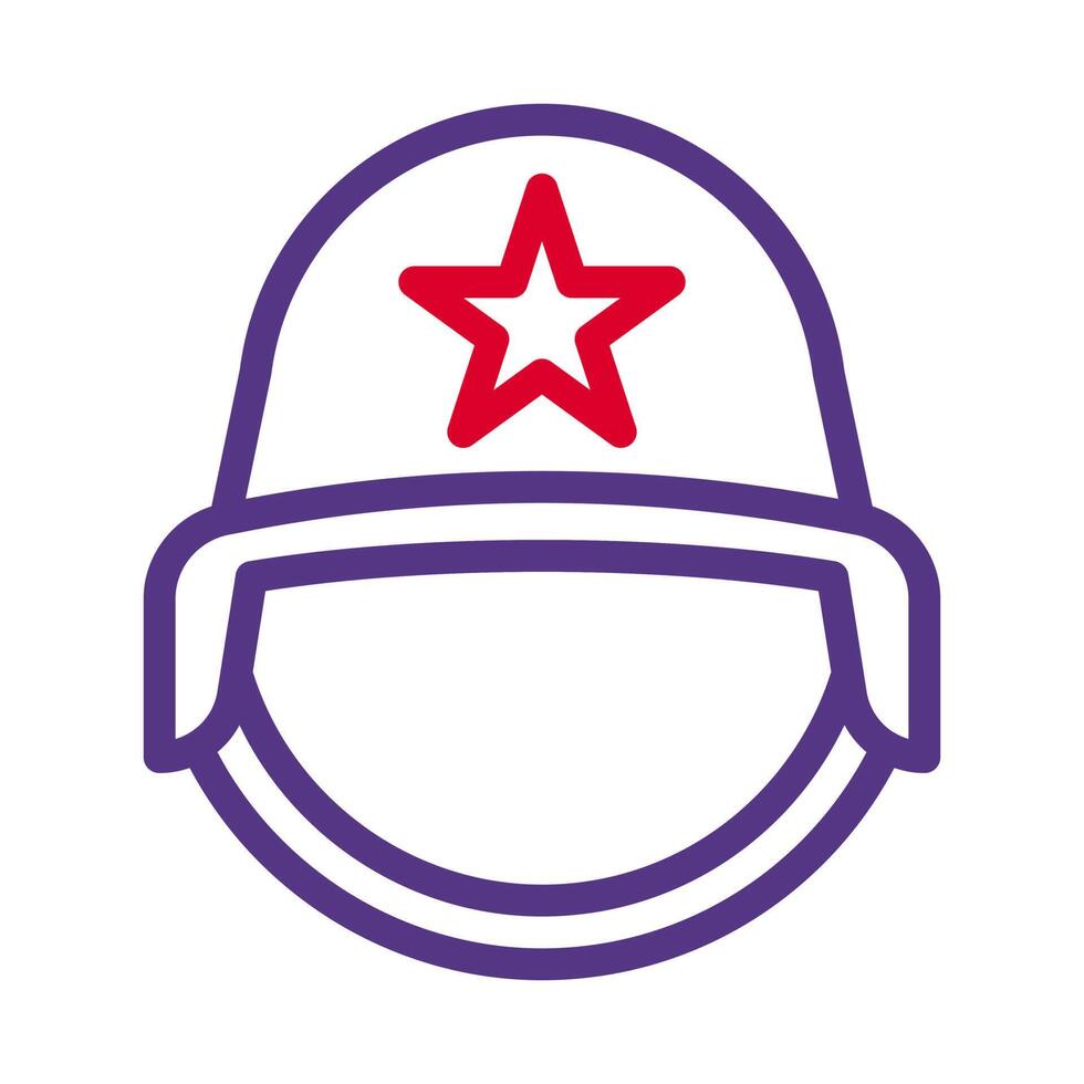 helmet icon duocolor style red purple colour military illustration vector army element and symbol perfect.