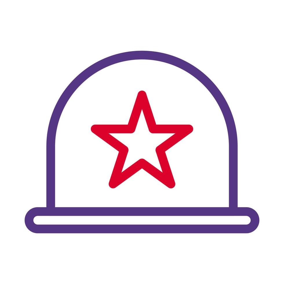 helmet icon duocolor style red purple colour military illustration vector army element and symbol perfect.