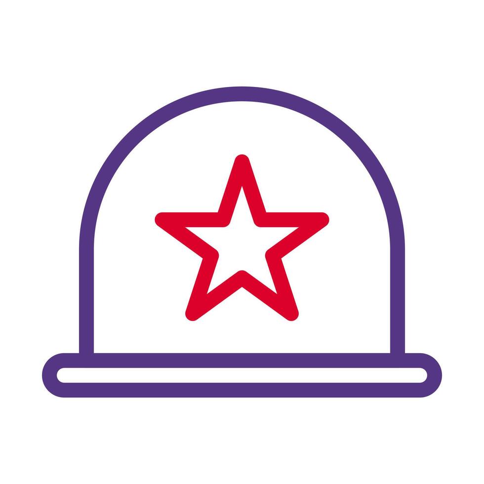 helmet icon duocolor style red purple colour military illustration vector army element and symbol perfect.