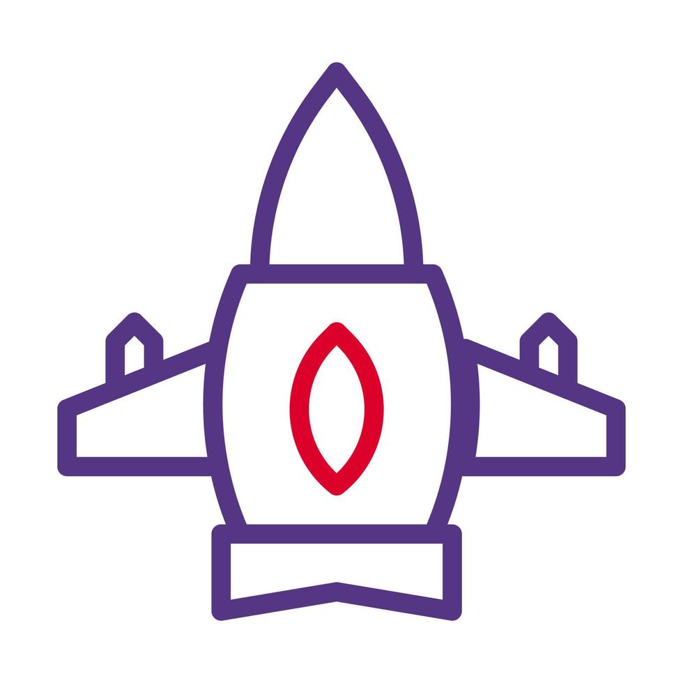 avión icono duocolor estilo rojo púrpura color militar ilustración vector Ejército elemento y símbolo Perfecto.