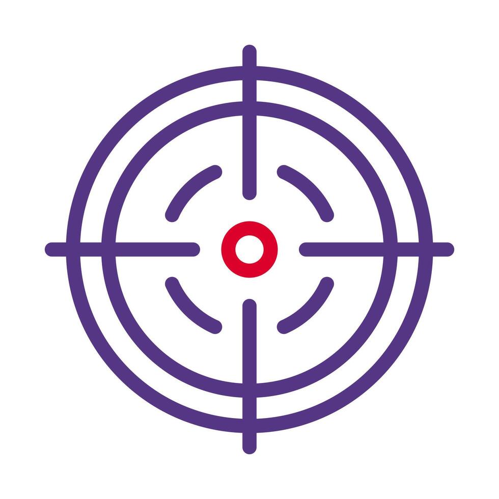 target icon duocolor style red purple colour military illustration vector army element and symbol perfect.
