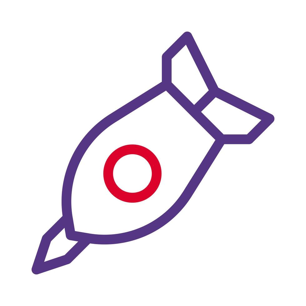 missile icon duocolor style red purple colour military illustration vector army element and symbol perfect.