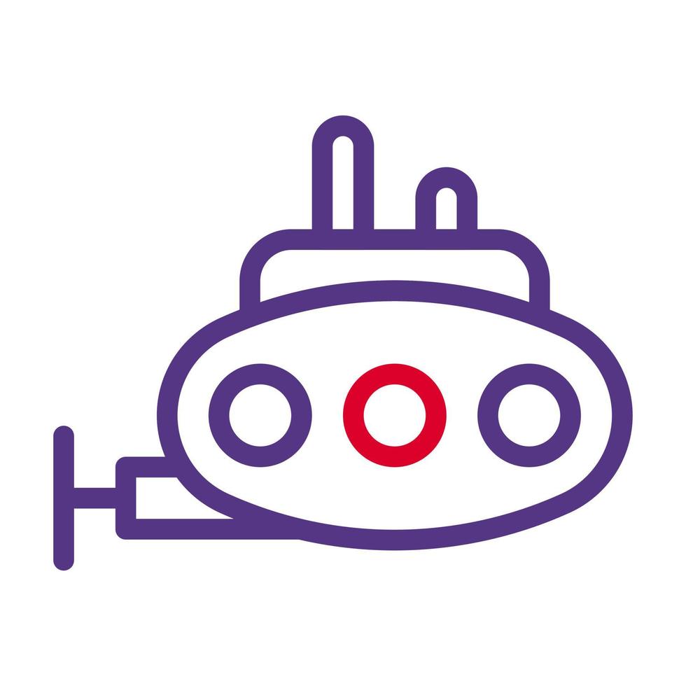 submarine icon duocolor style red purple colour military illustration vector army element and symbol perfect.