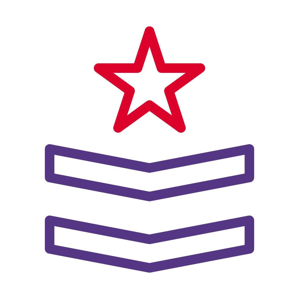 badge icon duocolor style red purple colour military illustration vector army element and symbol perfect.