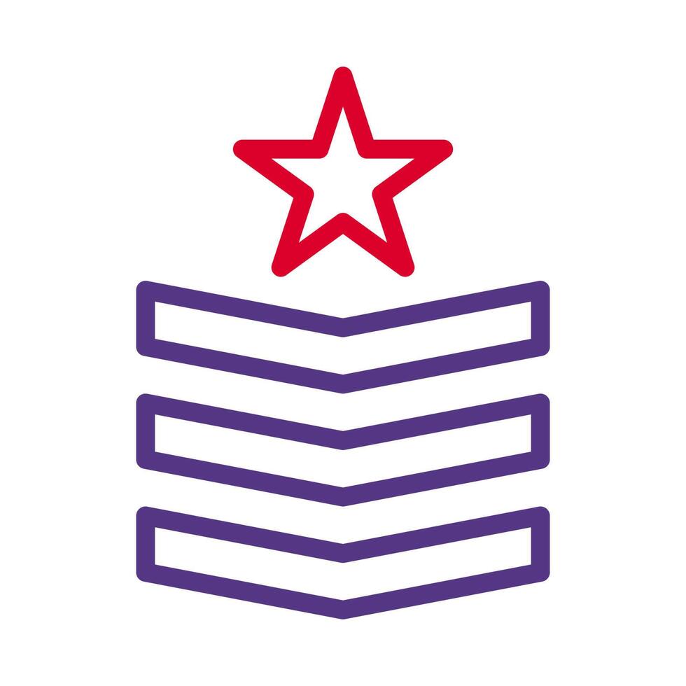 badge icon duocolor style red purple colour military illustration vector army element and symbol perfect.