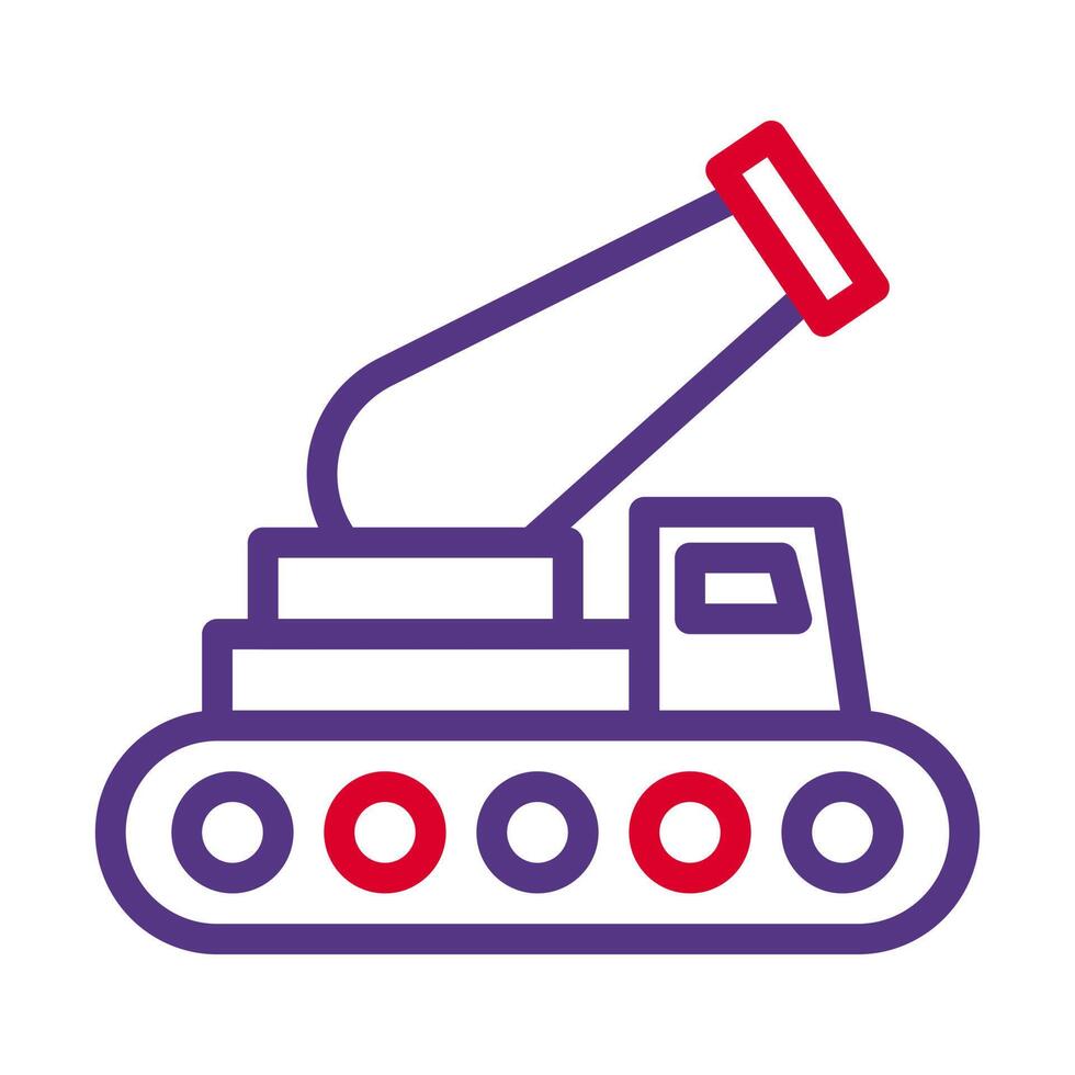 cannon icon duocolor style red purple colour military illustration vector army element and symbol perfect.