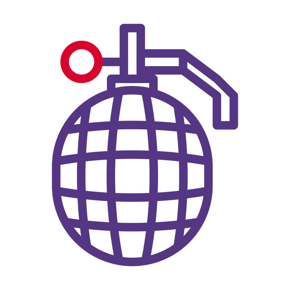 grenade icon duocolor style red purple colour military illustration vector army element and symbol perfect.