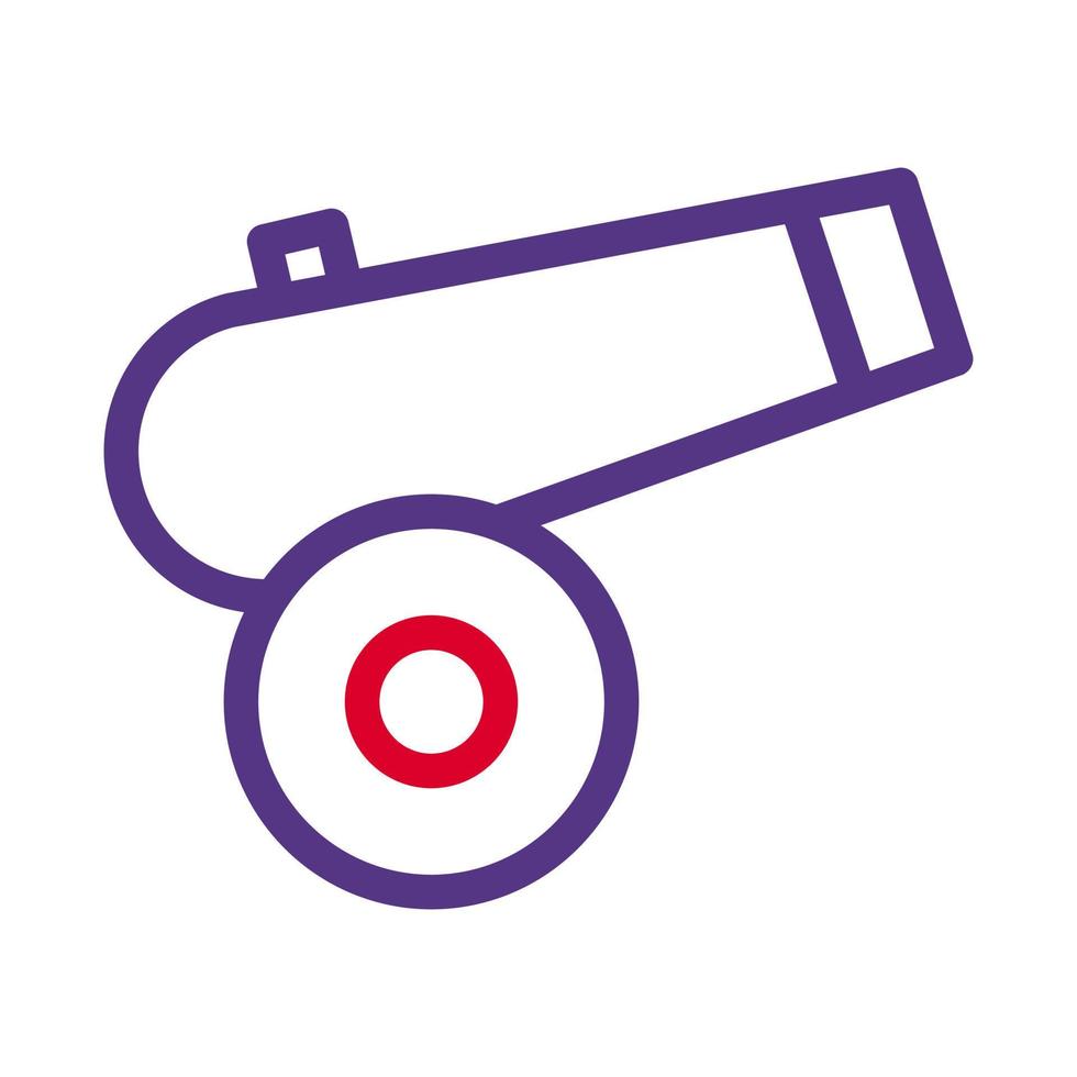 cannon icon duocolor style red purple colour military illustration vector army element and symbol perfect.