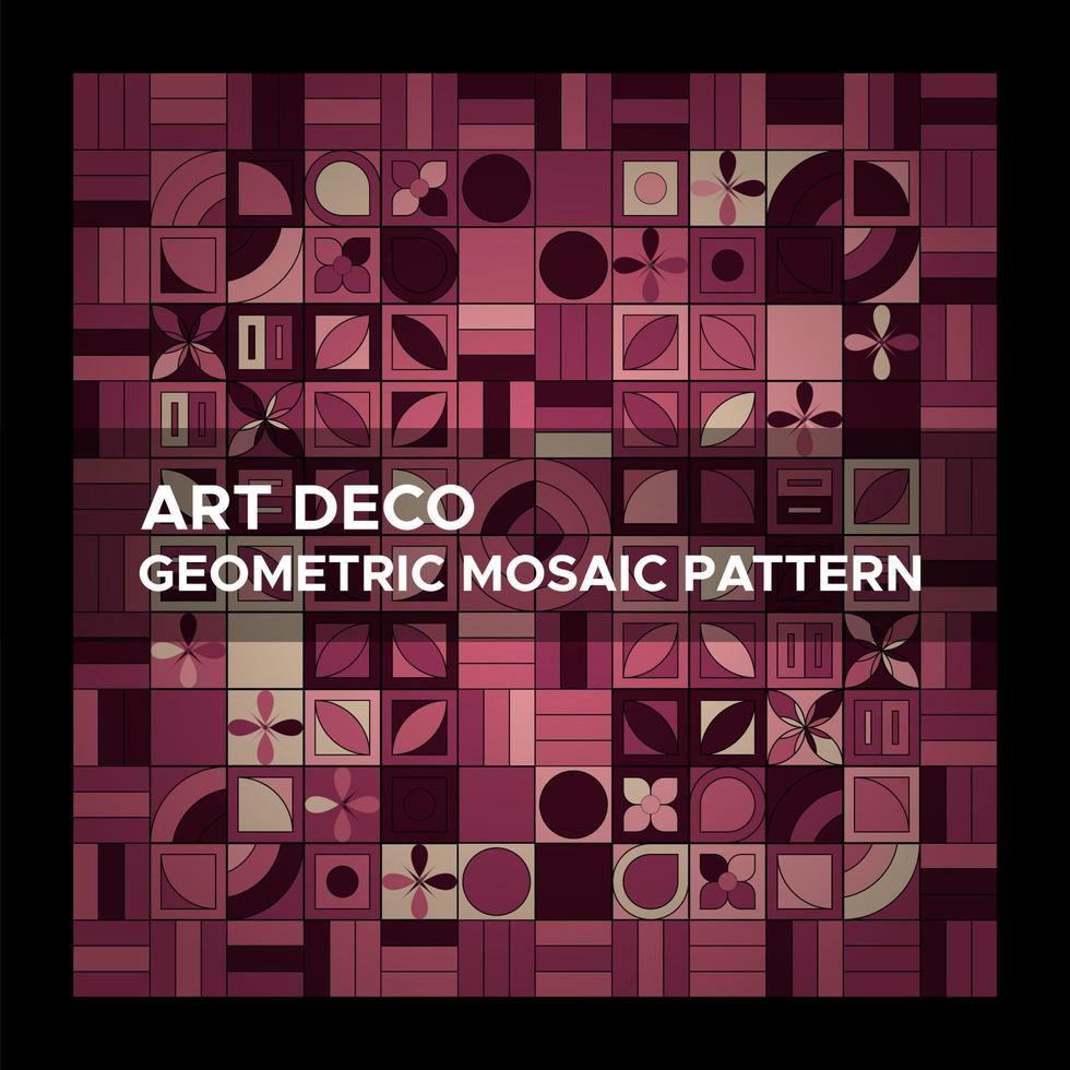 Art Deco Geometric Mosaic Pattern vector