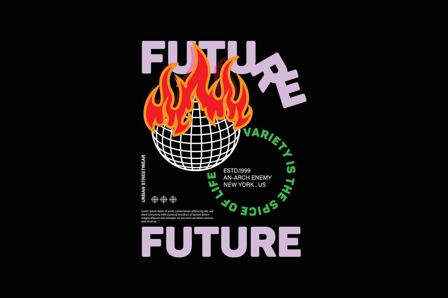 Modern streetwear template design vector