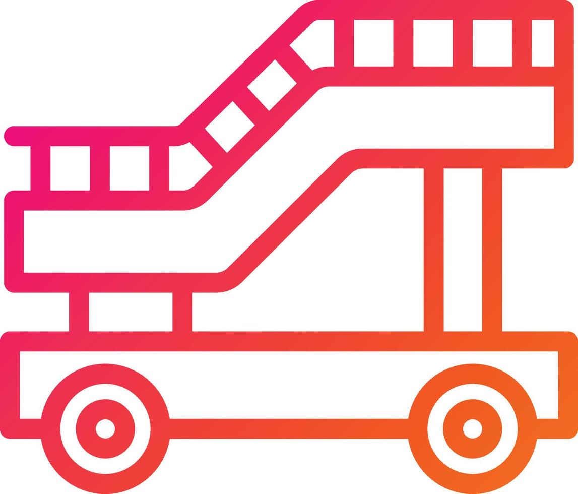 Airplane stairs Vector Icon Design Illustration