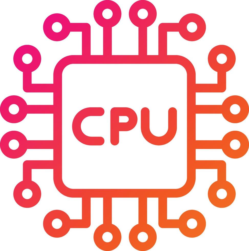 Cpu Vector Icon Design Illustration