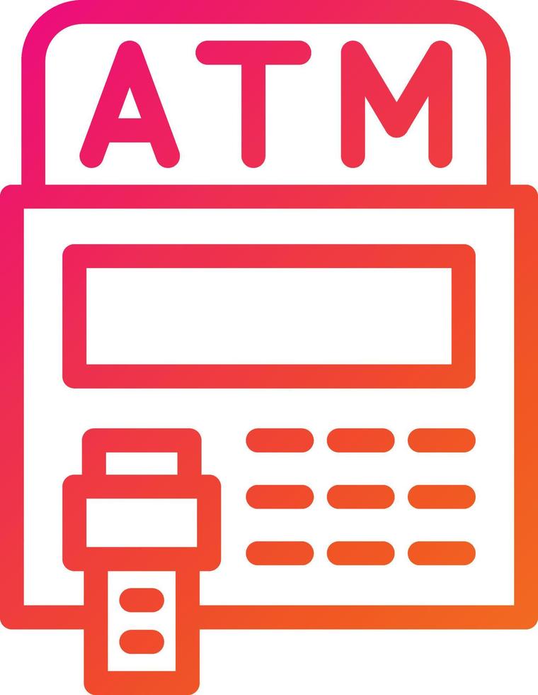 Atm Vector Icon Design Illustration