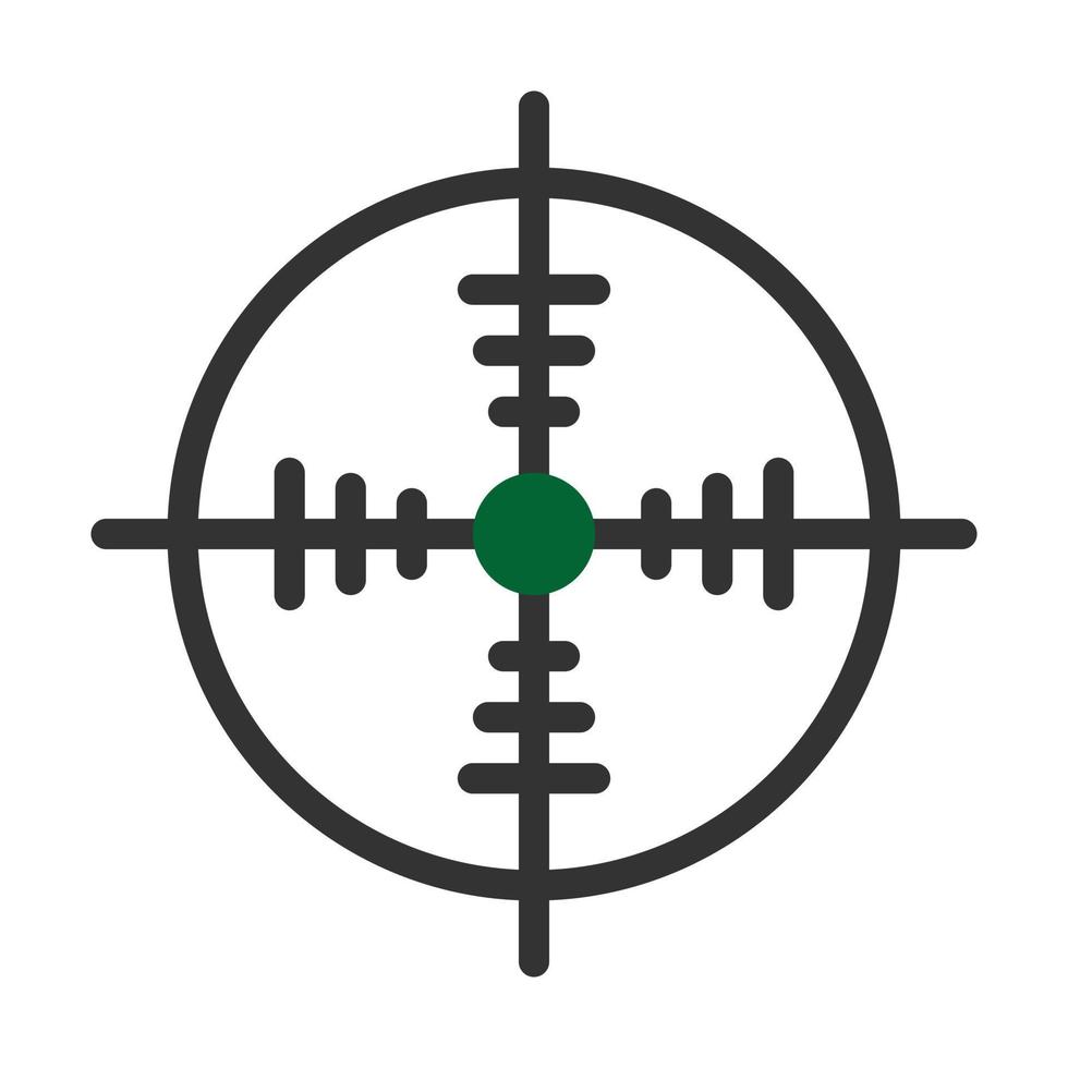 objetivo icono duotono estilo gris verde color militar ilustración vector Ejército elemento y símbolo Perfecto.