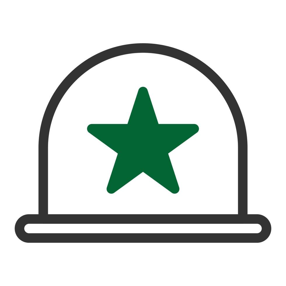 helmet icon duotone style grey green colour military illustration vector army element and symbol perfect.