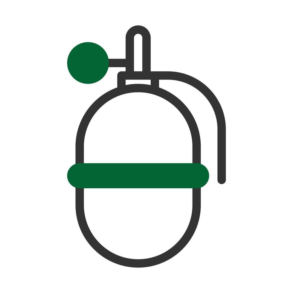 grenade icon duotone style grey green colour military illustration vector army element and symbol perfect.