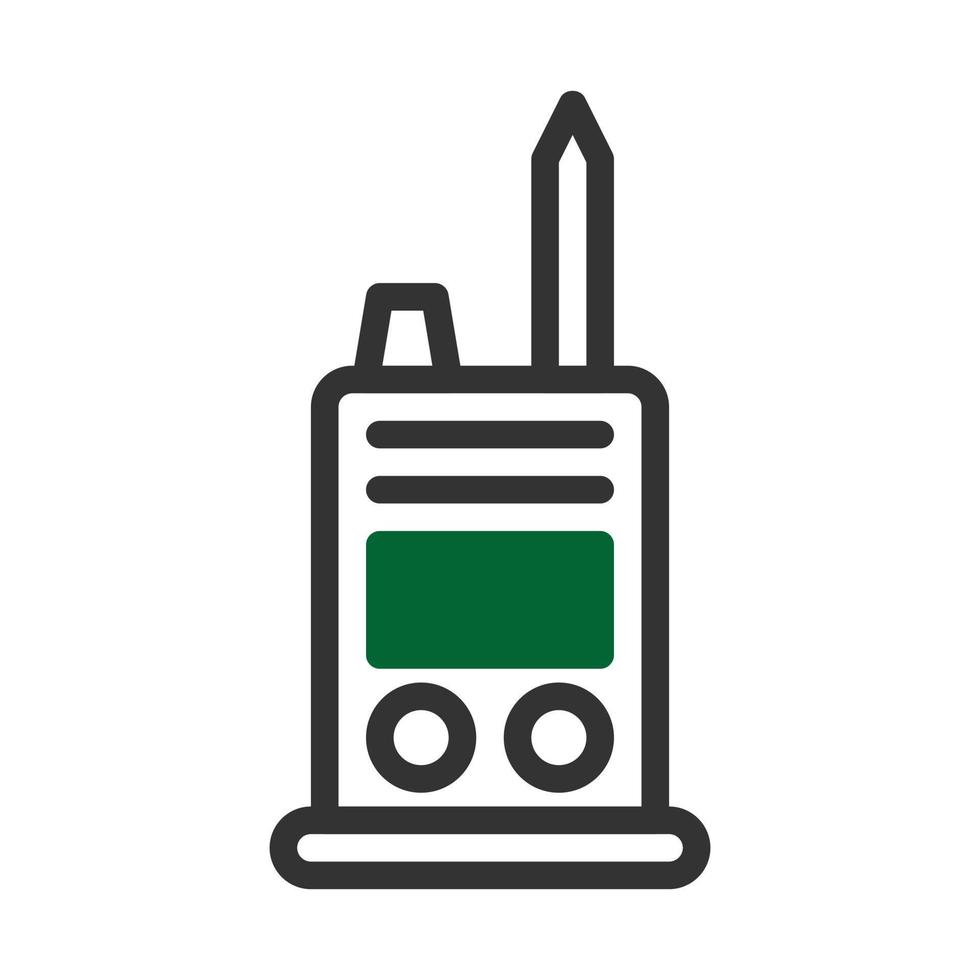 walkie talkie icon duotone style grey green colour military illustration vector army element and symbol perfect.