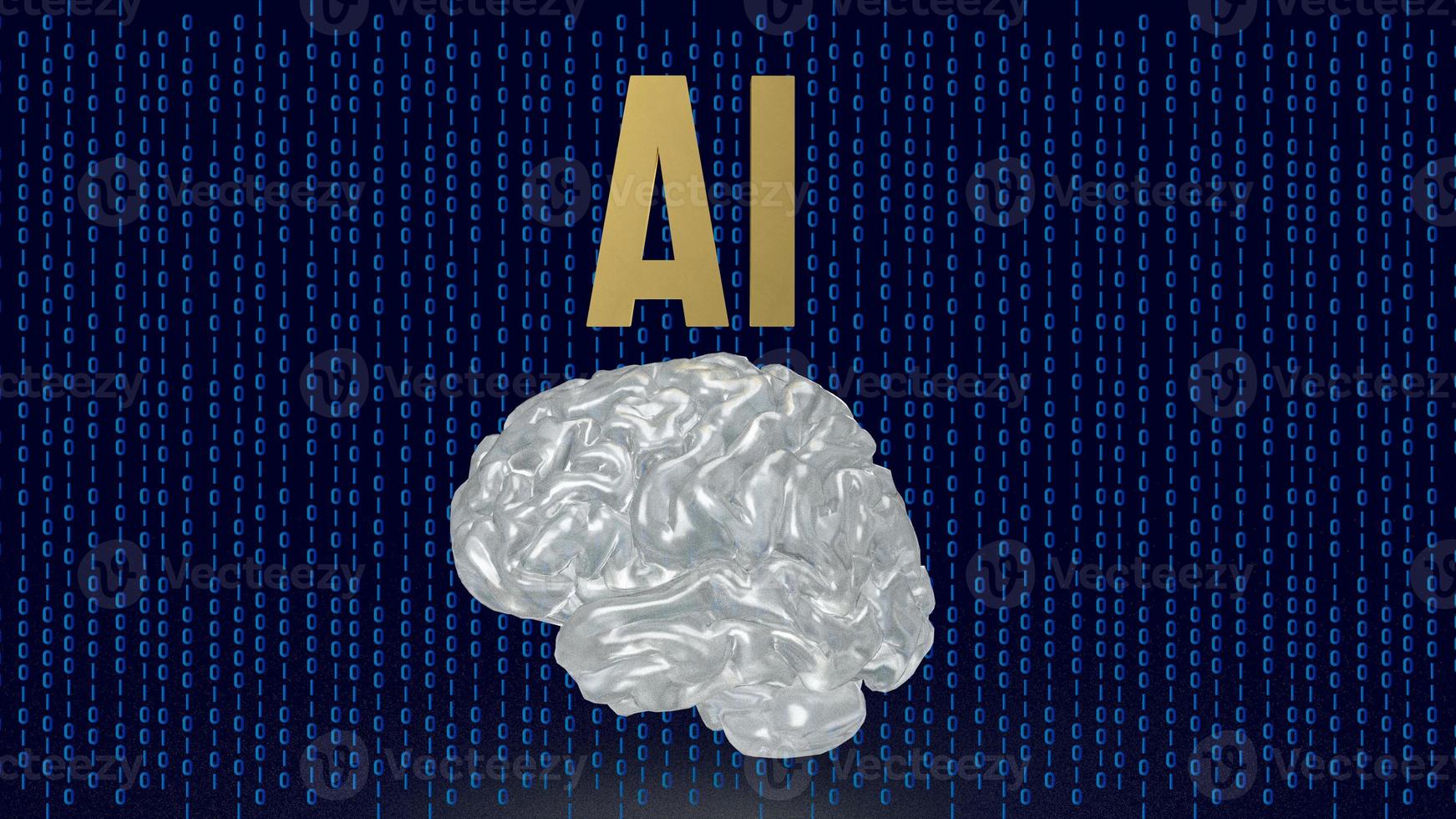 Brain AI for technology concept 3d rendering photo