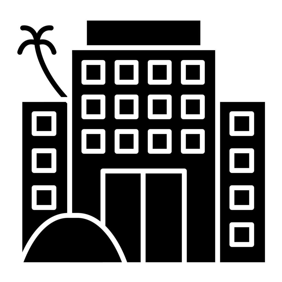 Desert Hotel vector icon