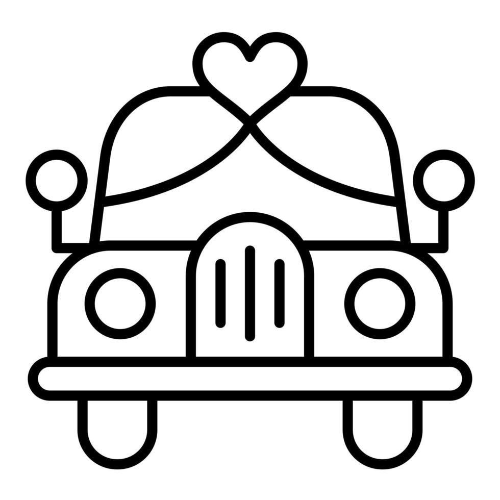 icono de vector de coche de boda