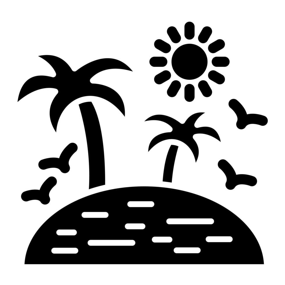 Island vector icon