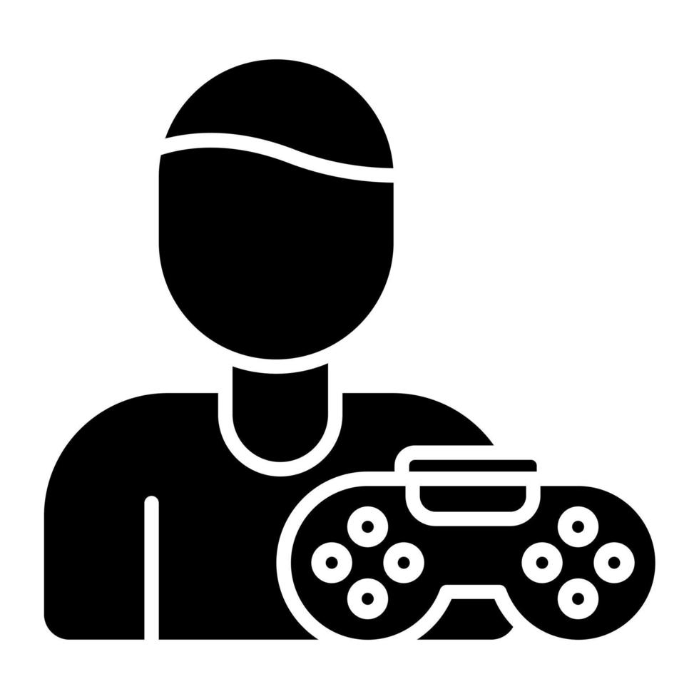 Gamer vector icon