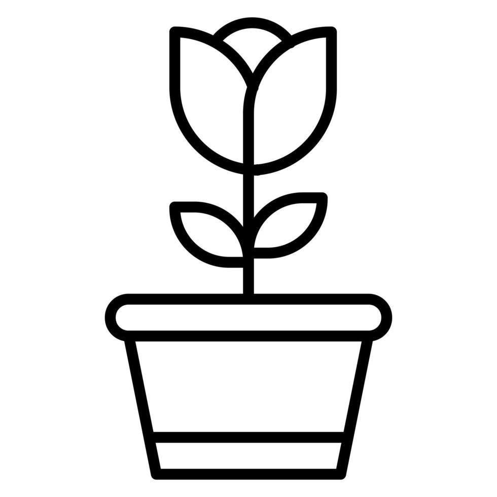 Flower Pot vector icon