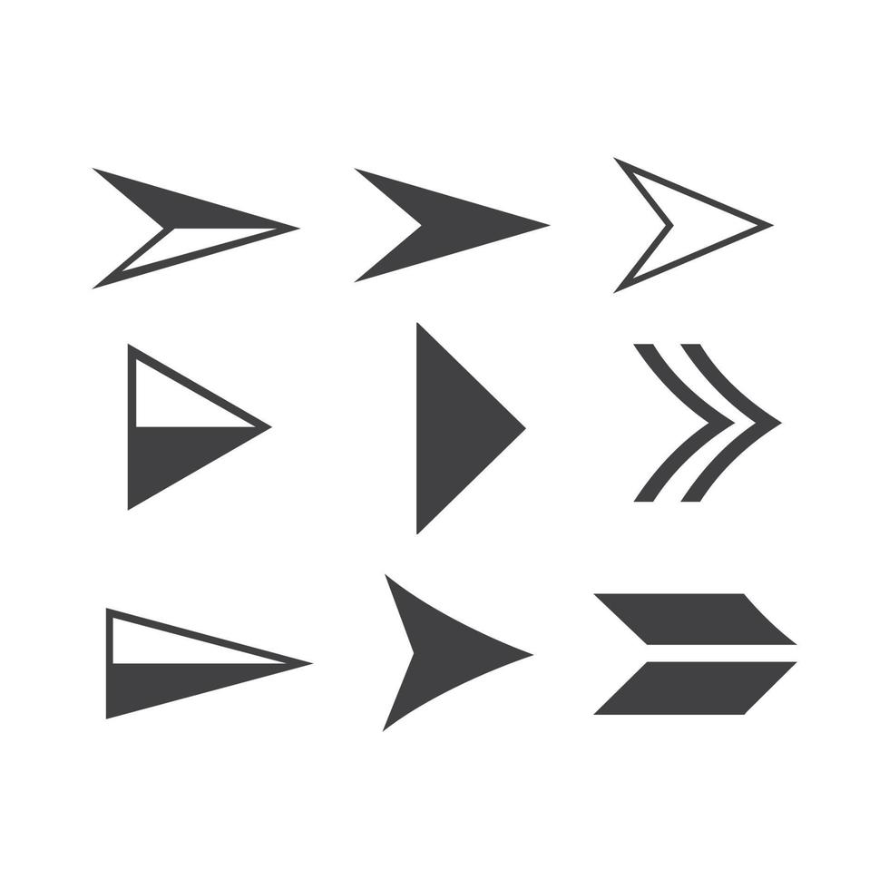 flecha vector ilustración icono logo de entrega y logístico