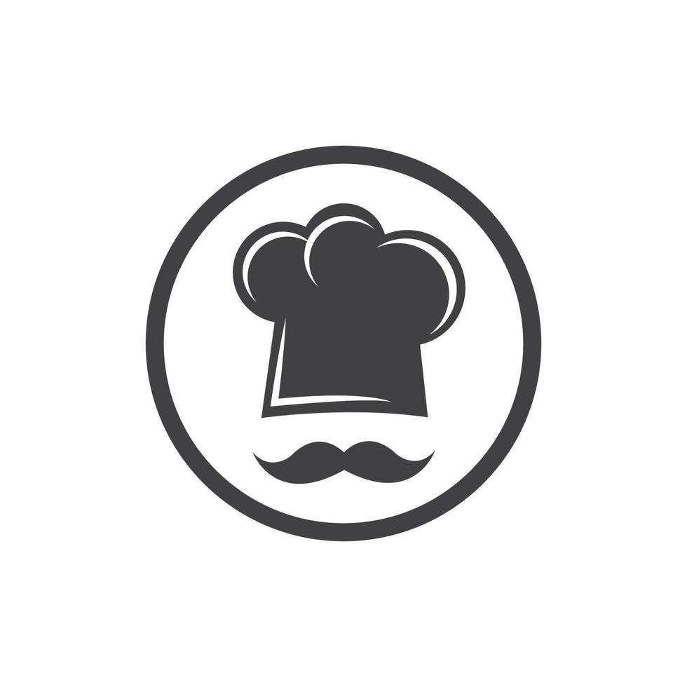 vector de plantilla de logotipo de chef de sombrero