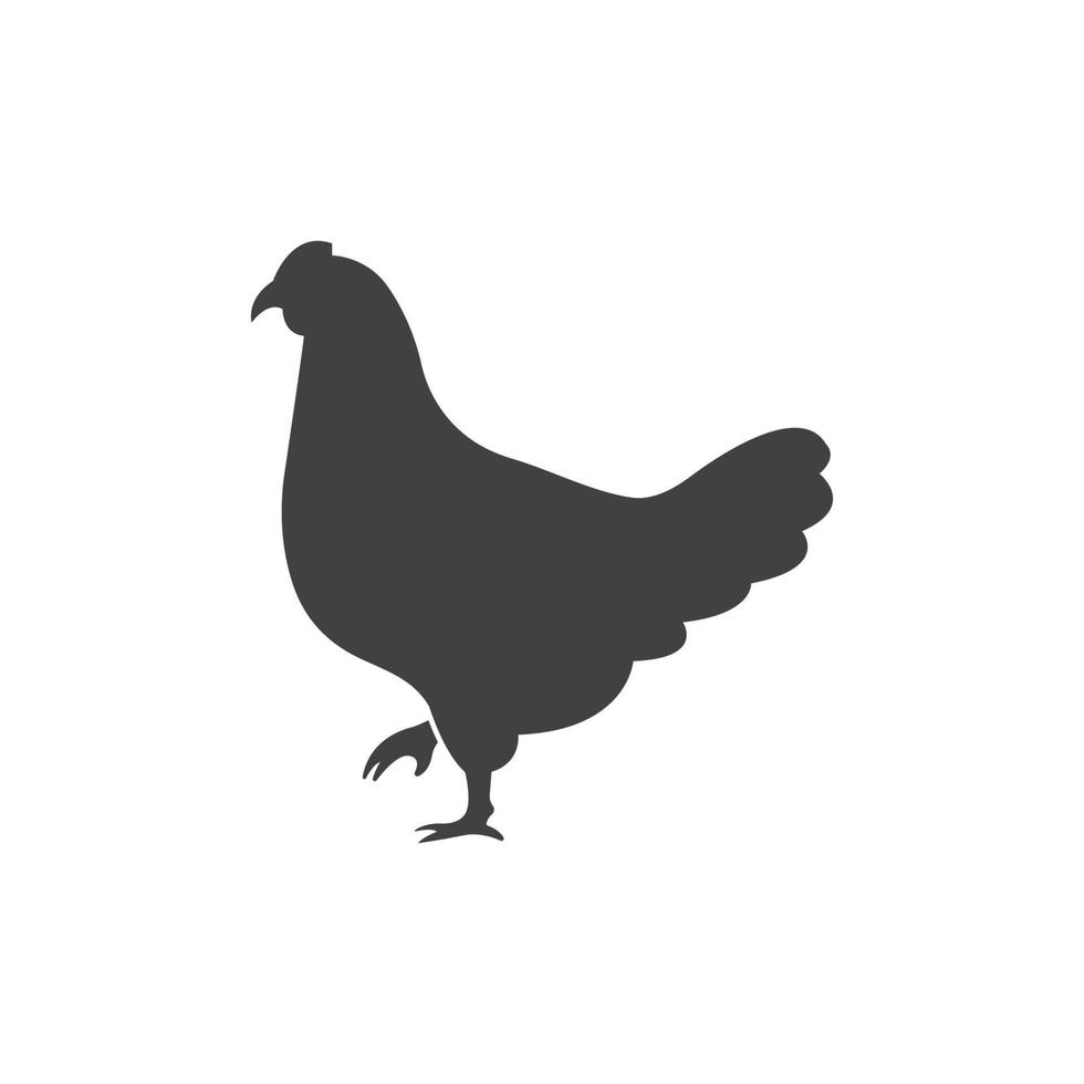 pollo logo icono vector ilustración