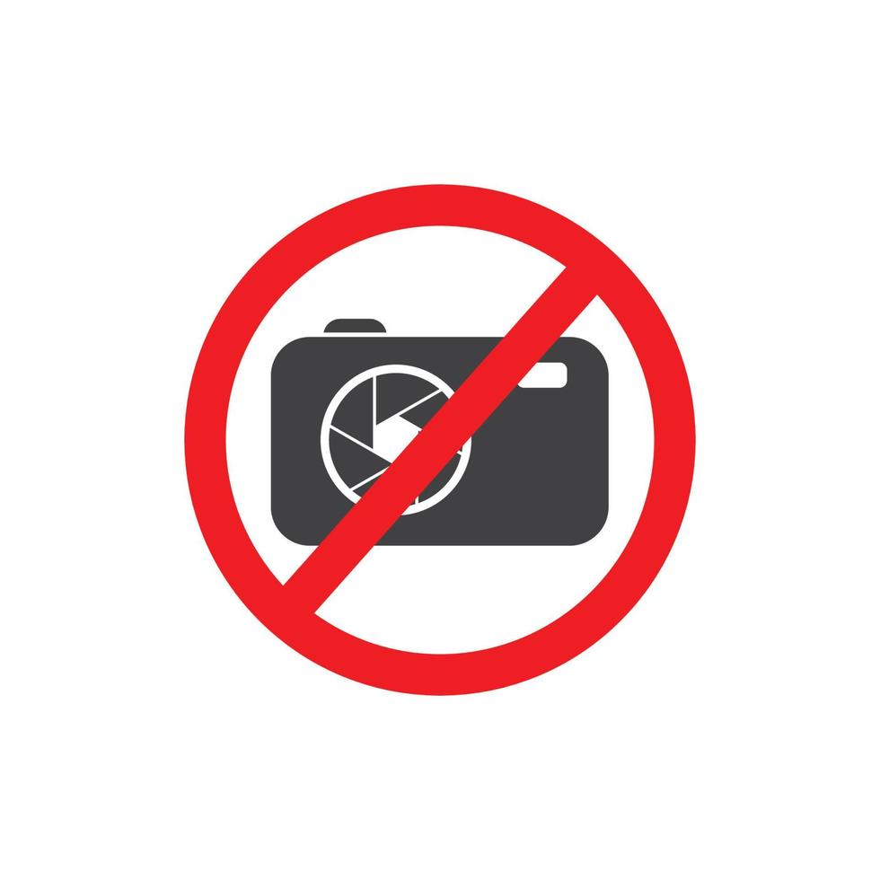 prohibition camera  sign vector illustration