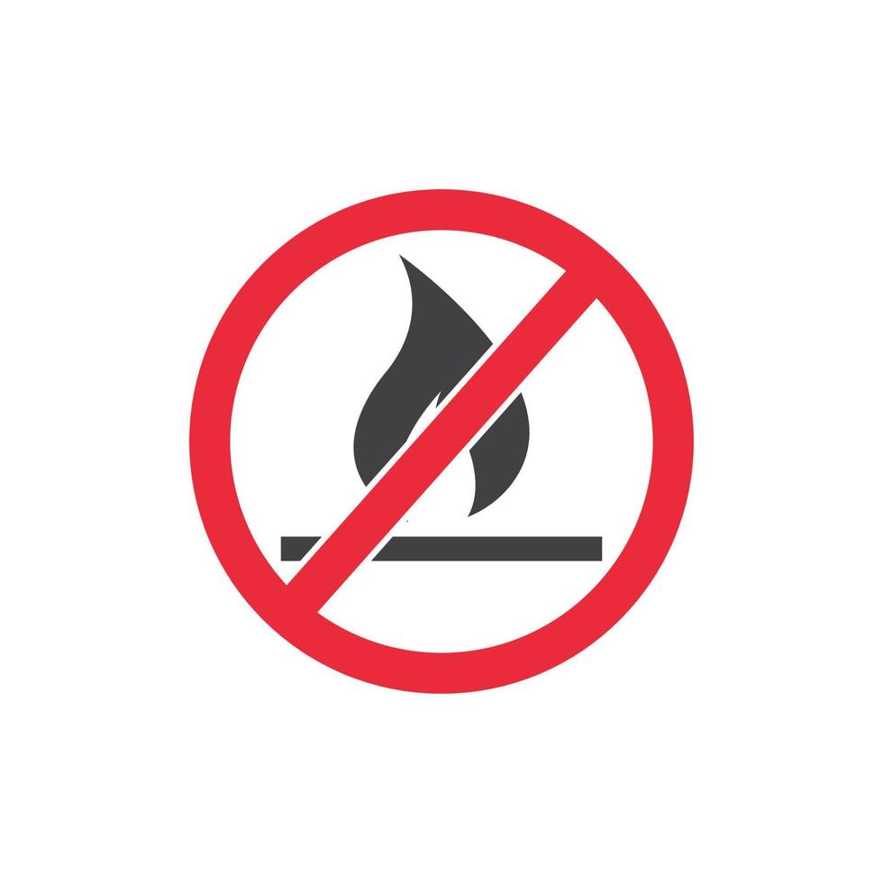 prohibition fire sign vector illustration