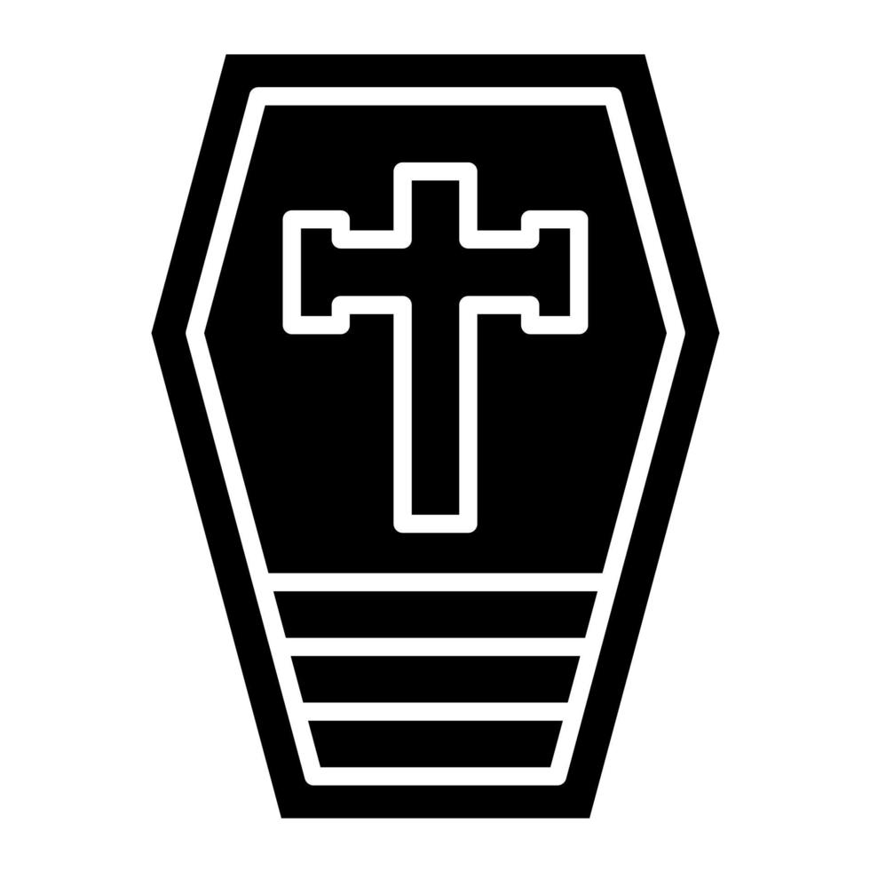 Coffin vector icon