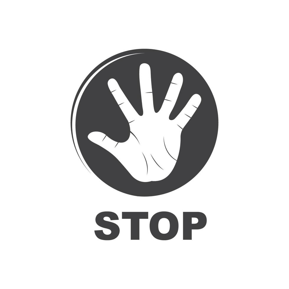 Hand stop and denied icon  vector  illustration design