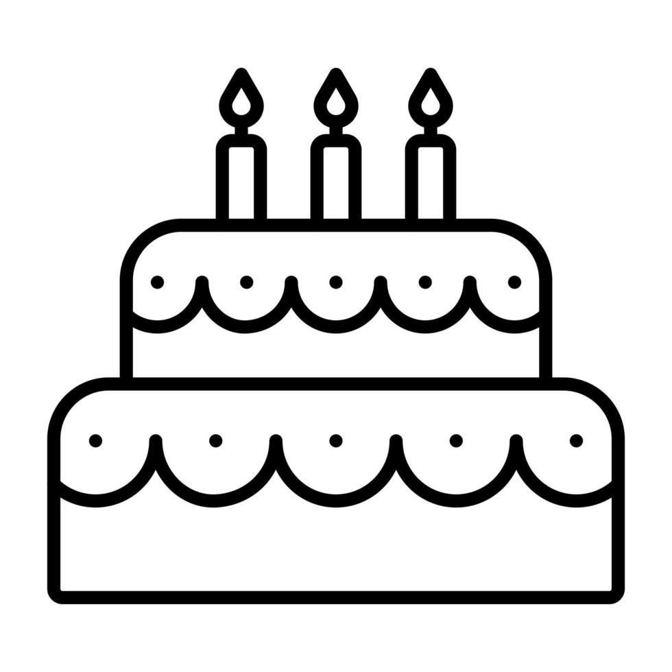 Two Layered Cake vector icon