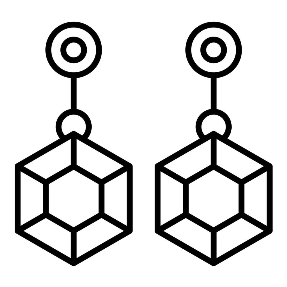 Earrings vector icon