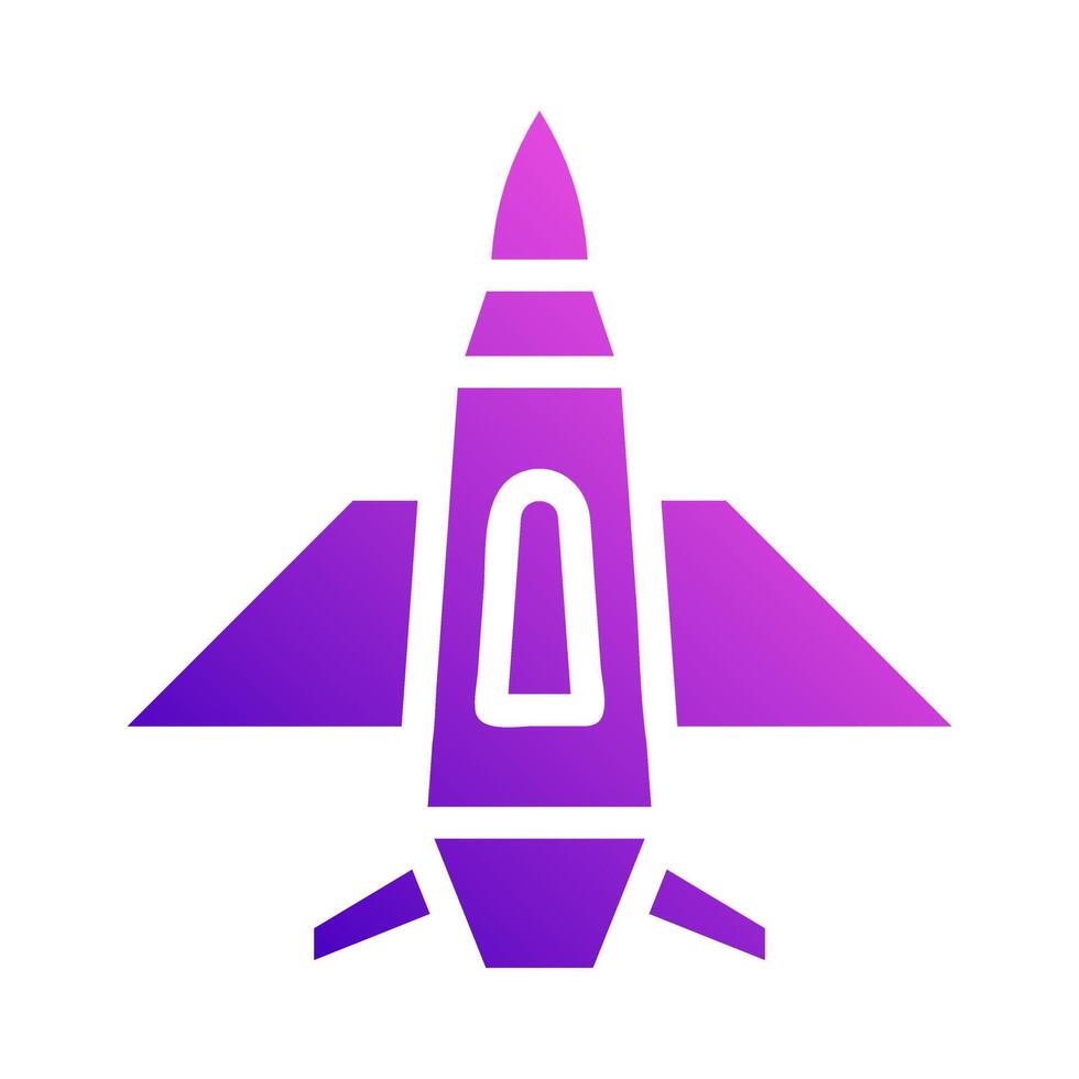 airplane icon solid style gradient purple pink colour military illustration vector army element and symbol perfect.