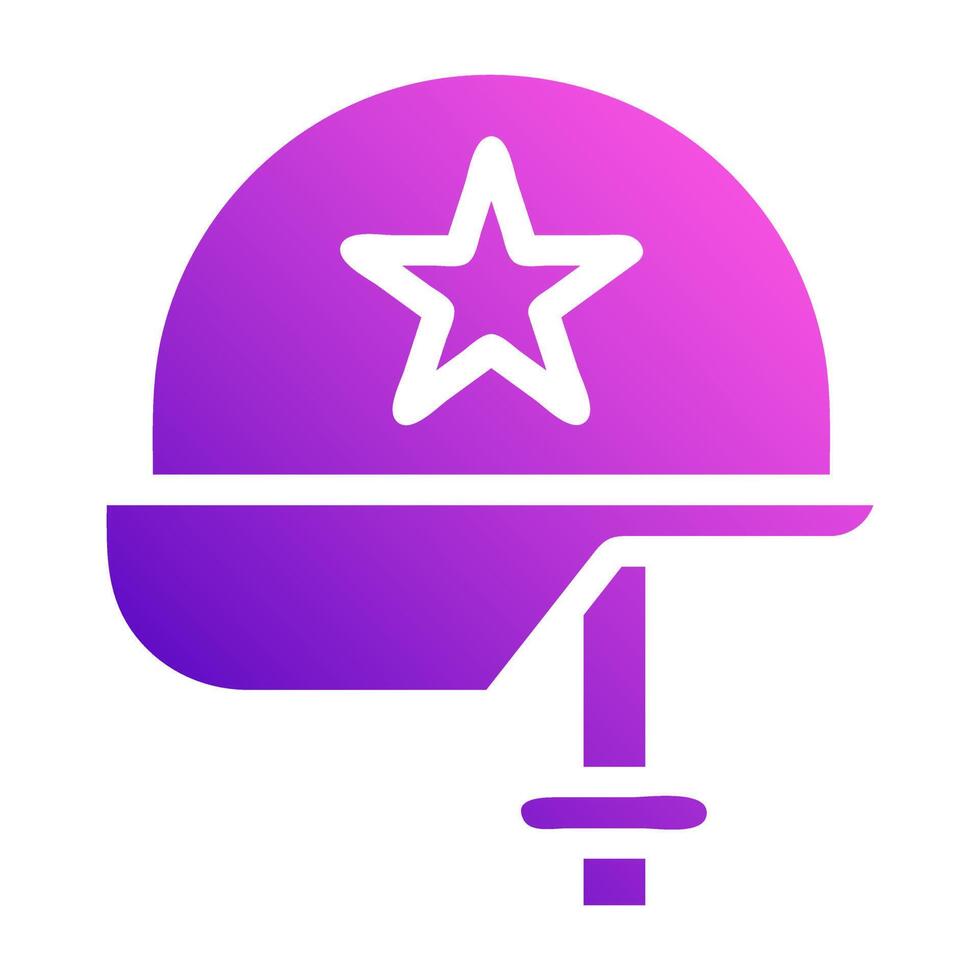 helmet icon solid style gradient purple pink colour military illustration vector army element and symbol perfect.