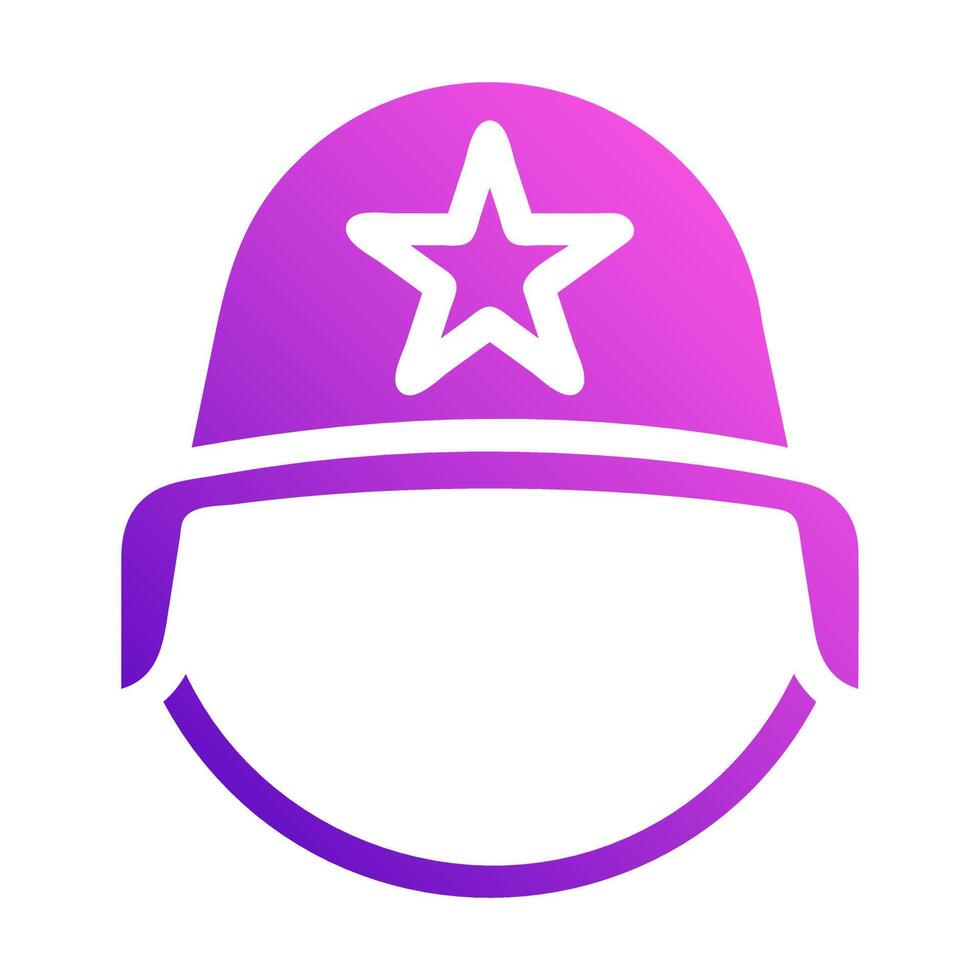 helmet icon solid style gradient purple pink colour military illustration vector army element and symbol perfect.
